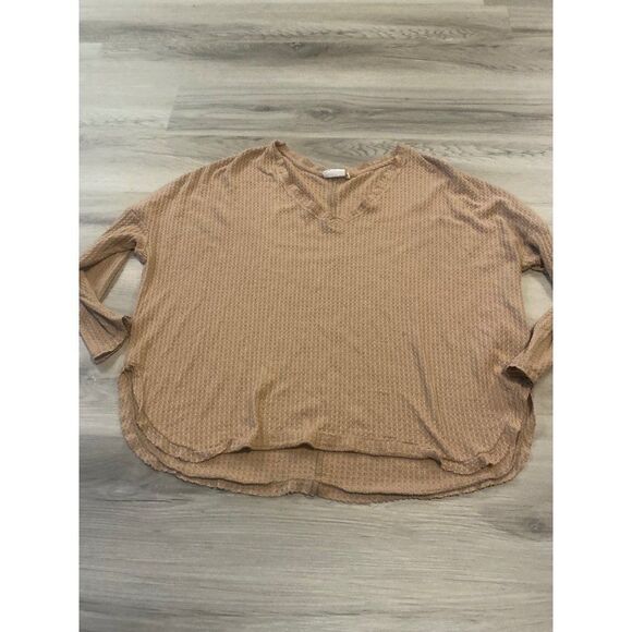 Out from Under, Urban Outfitters, waffle knit long sleeve oversized shirt sz sm - Picture 1 of 7